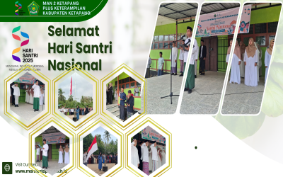 Upacara Peringatan Hari Santri di MAN 2 Ketapang Berlangsung Khidmat Meski Diguyur Hujan